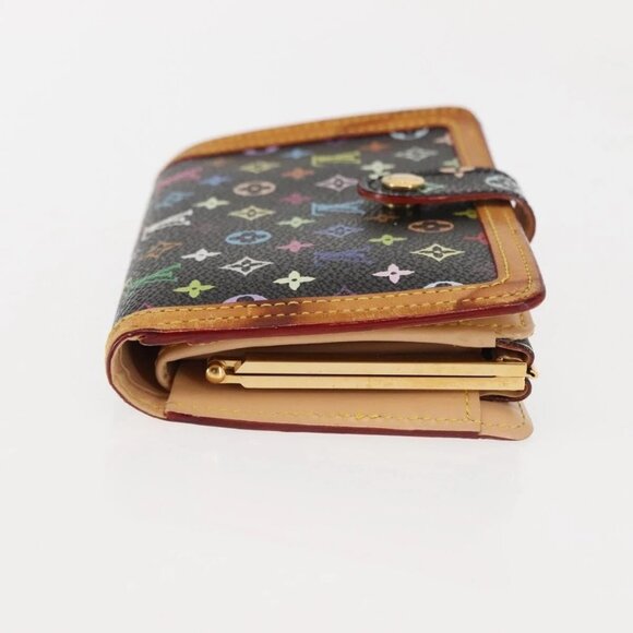 LOUIS VUITTON Multicolor Portefeuille Viennois Wallet Black M92988 Auth 146412 - Picture 6 of 16